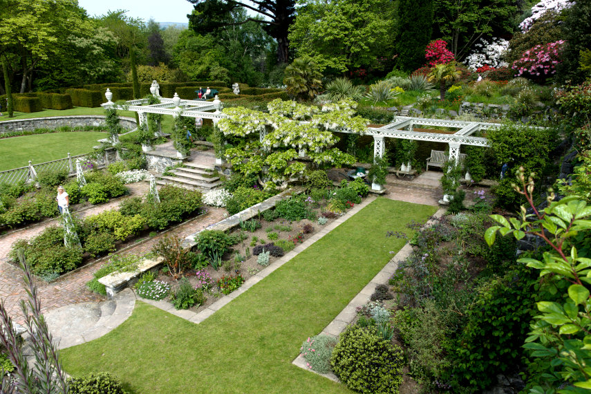 The Lily Pond, Bodnant Gardens, Denbighshire, Wales, Great Britain
