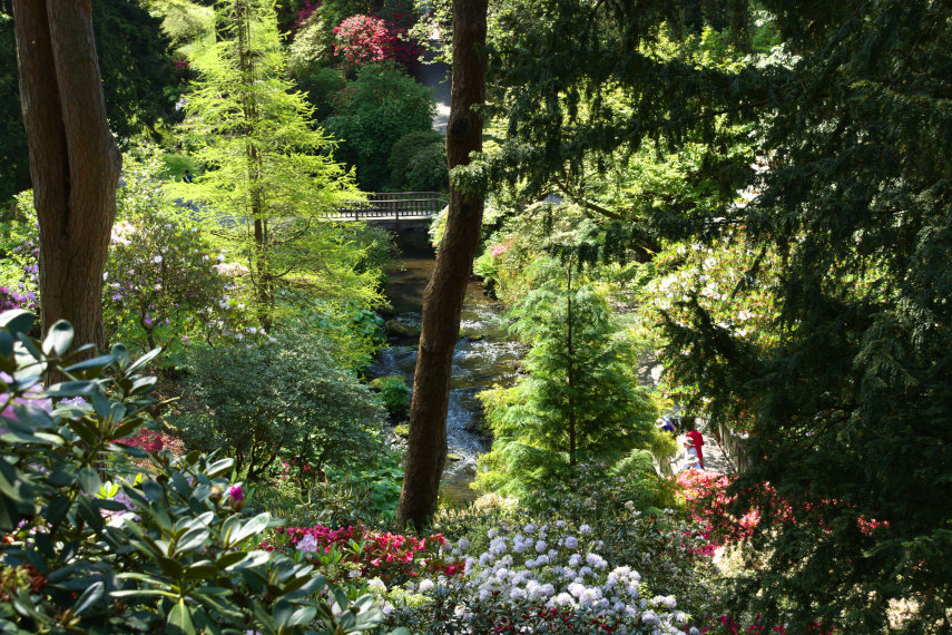 The Old Mill, Bodnant Gardens, Denbighshire, Wales, Great Britain