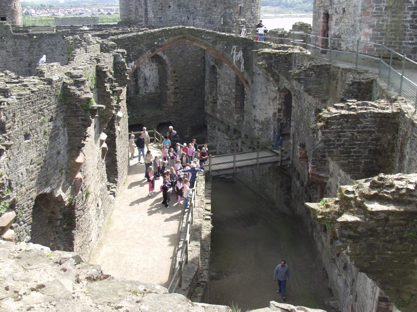 The Great Hall, Conwy Castle, Conwy, Caernarfonshire, Wales, Great Britain