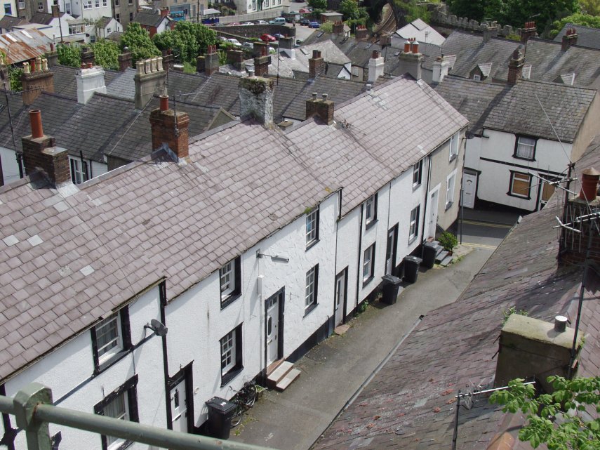 View from the Town Walls, Conwy, Caernarfonshire, Wales, Great Britain