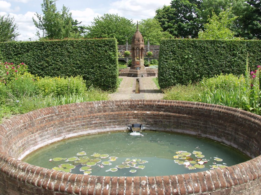 The Lily Pond, Cressing Temple Barns, Braintree, Essex, England, Great Britain
