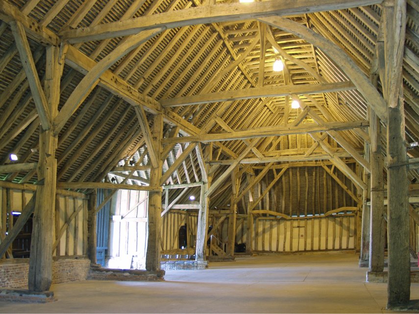 The Interior of Barley Barn Barn, Cressing Temple Barns, Braintree, Essex, England, Great Britain