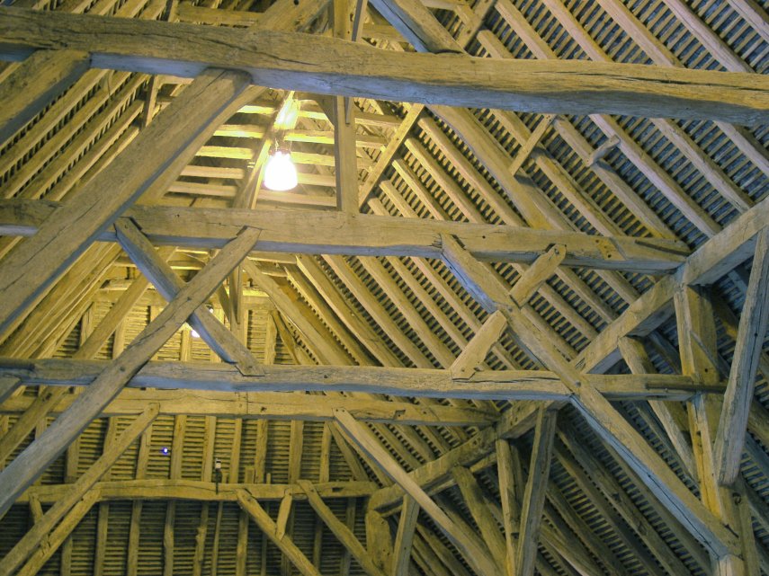The Roof Detail of Barley Barn Barn, Cressing Temple Barns, Braintree, Essex, England, Great Britain