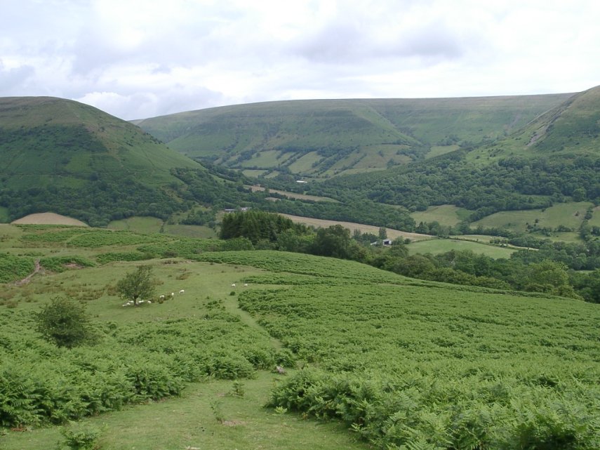View from Y Fan, Vale of Ewyas, Black Mountains, Brecknockshire