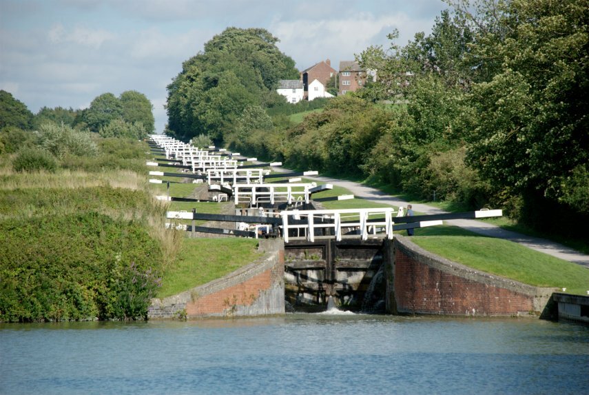Picture of Caen Hill Locks, Rowde, Devizes, Wiltshire, England