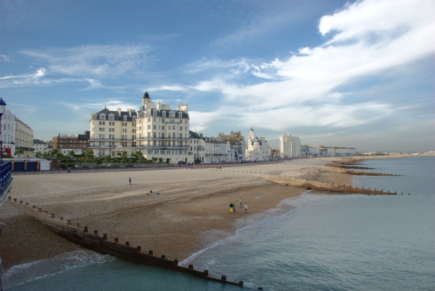 Eastbourne Seafront east of the Pier, Sussex, England, Great Britain