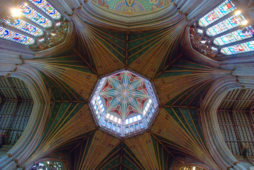 The Octagon and Transept Ceilings, Ely Cathedral, Ely, Cambridgeshire, England, Great Britain