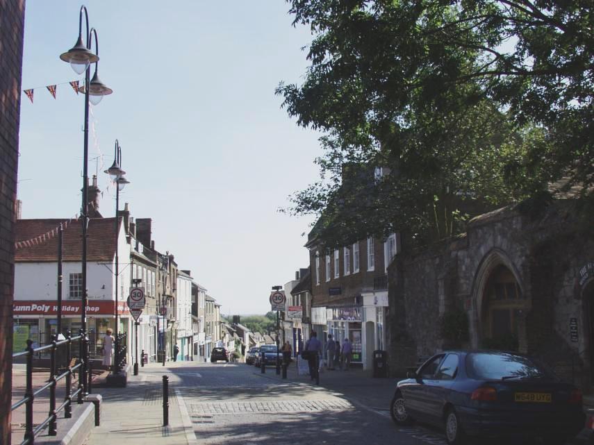 High Street and Forehill, Ely, Cambridgeshire, England, Great Britain