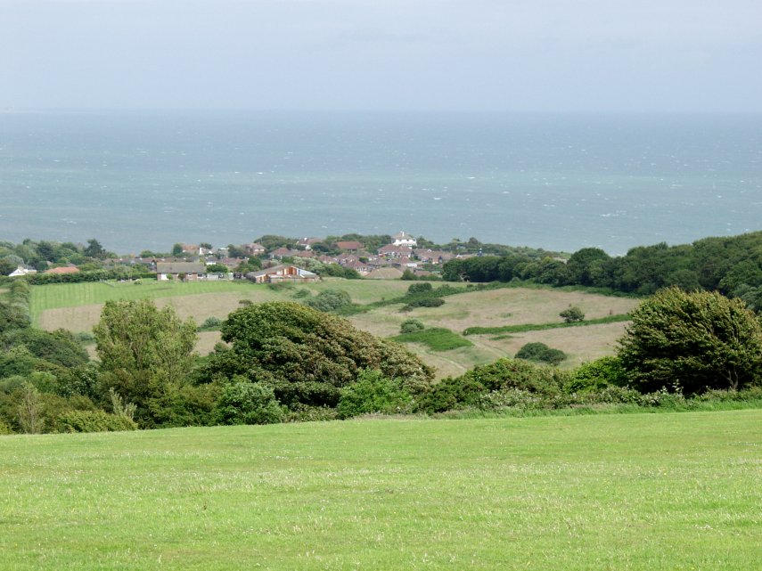 Fairlight Village from Hastings Country Park, Hastings, Sussex, England, Great Britain