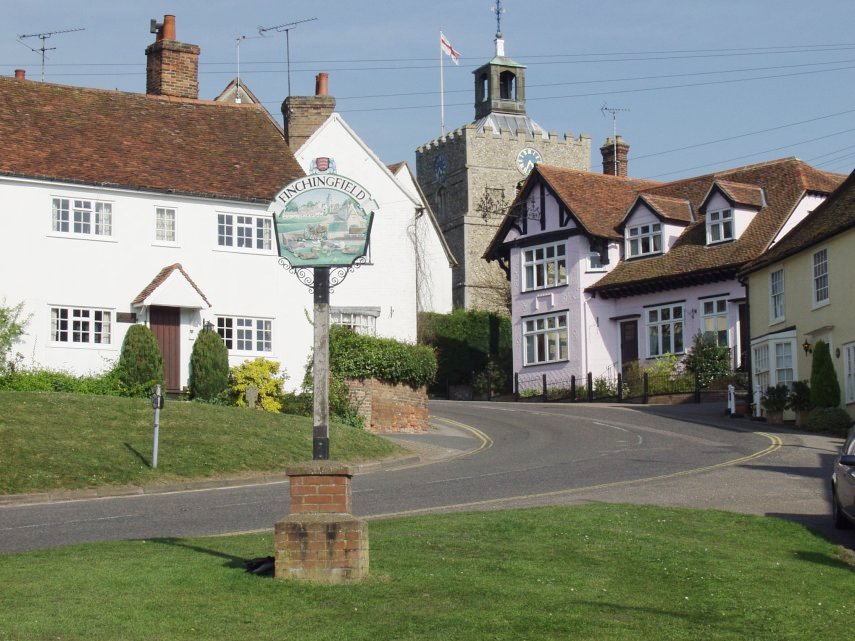 The Village Sign, Finchingfield, Essex, England, Great Britain