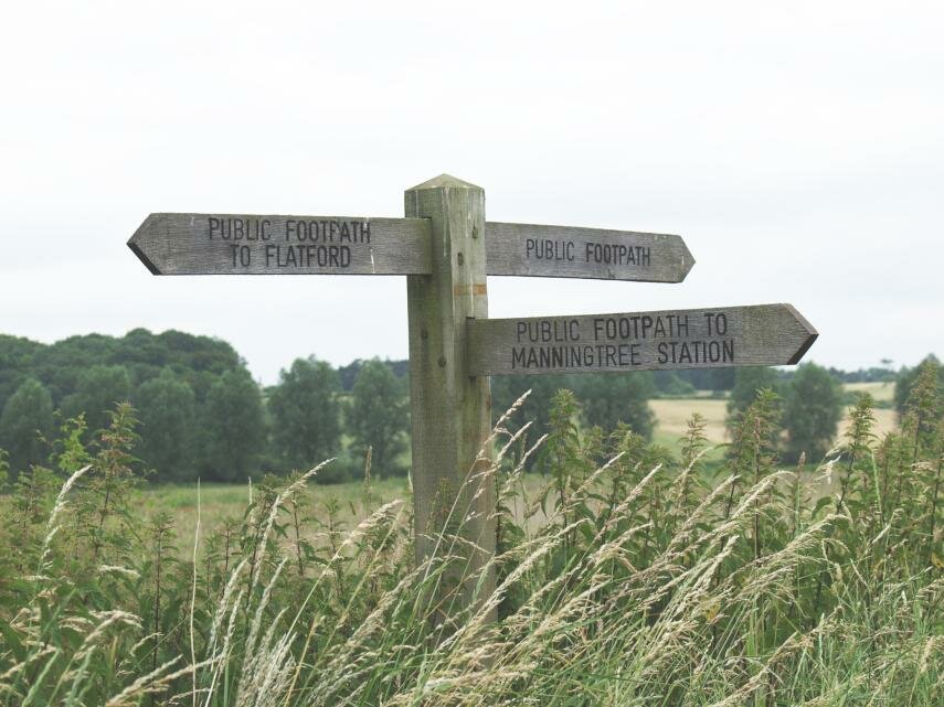 View of a Public Footpath Sign