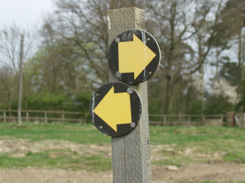 Public footpath sign