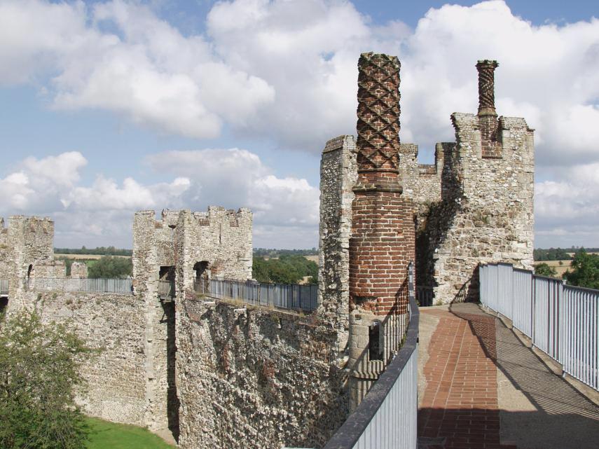 The Wall Walk, Framlingham Castle, Framlingham, Suffolk, England, Great Britain