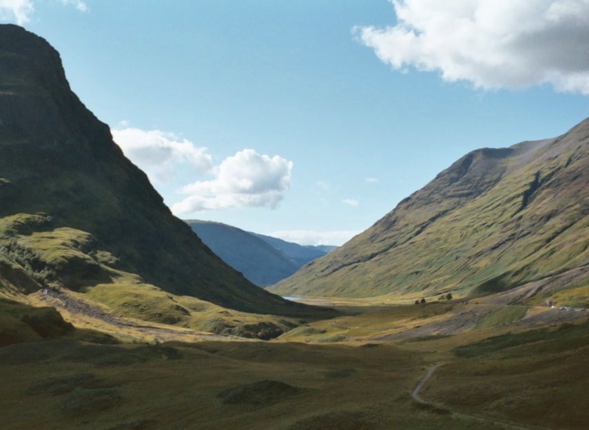 Picture looking into Glen Coe.