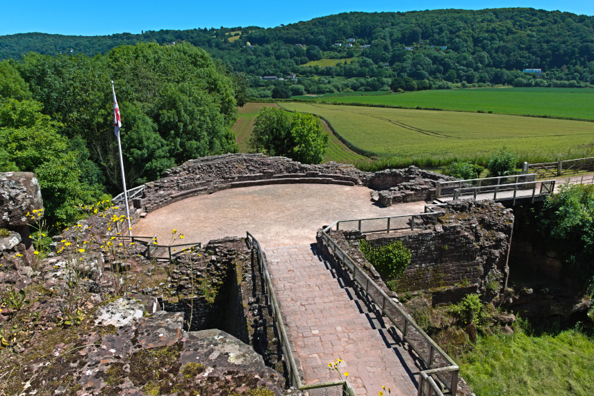 Goodrich Castle Entrance from above.