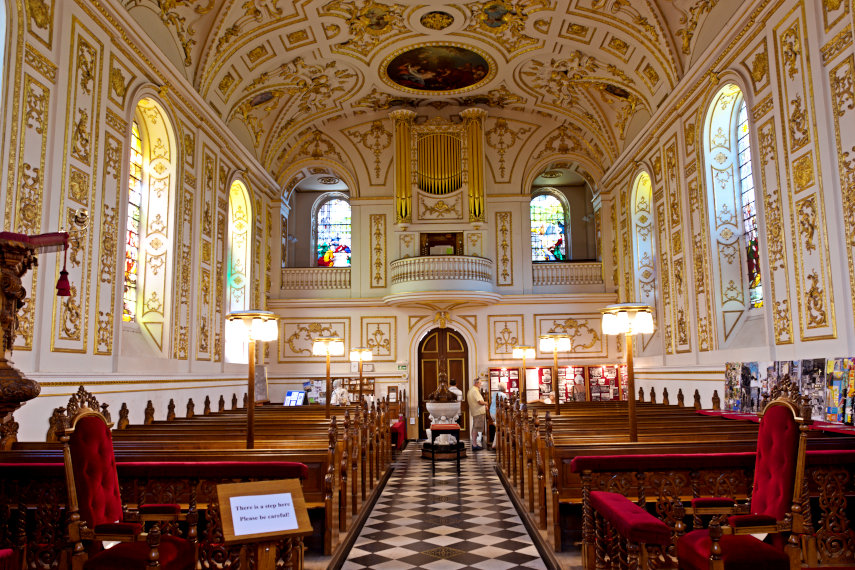 The Nave, Witley Court Church, Worcestershire, England, Great Britain