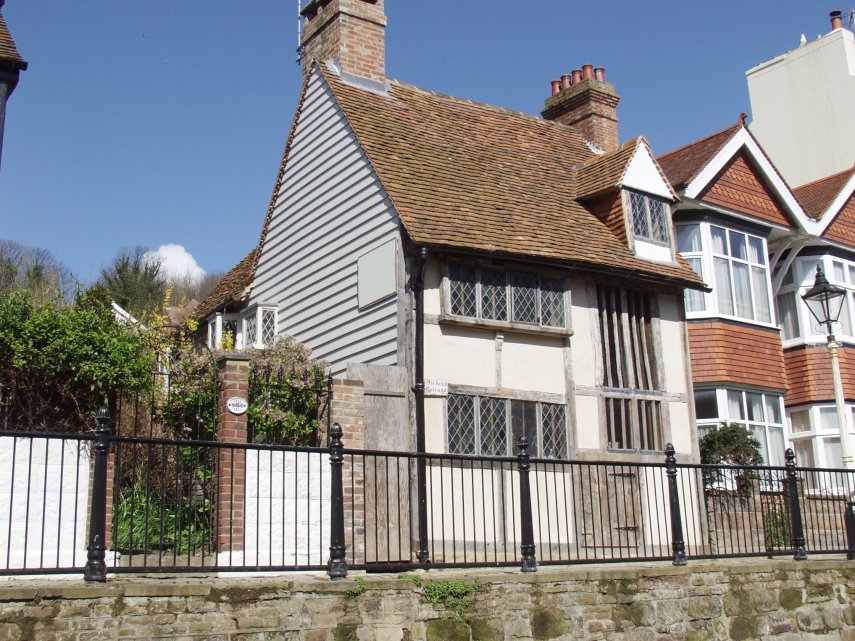 An Ancient House, High Street, Hastings, Sussex, England, Great Britain