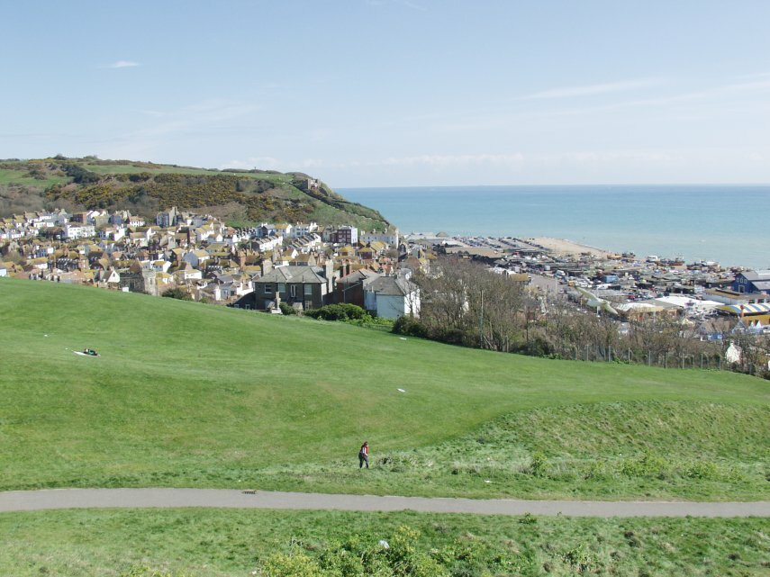 Old Town from West Hill, Hastings, Sussex, England, Great Britain