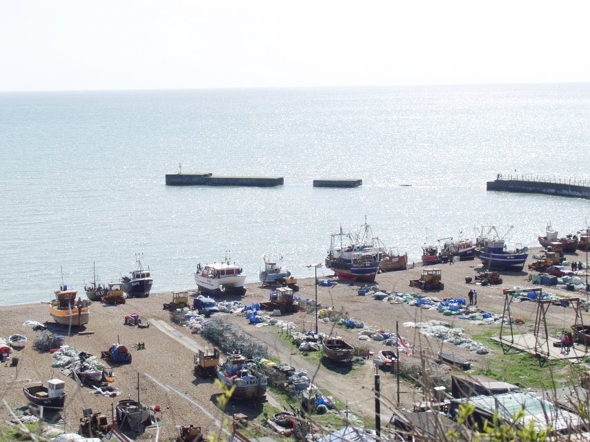 The Fishing Fleet, Rock-a-Nore, Hastings, Sussex, England, Great Britain