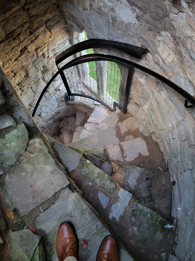 Staircase, Hay Castle, Hay-on-Wye, Brecknockshire, Wales