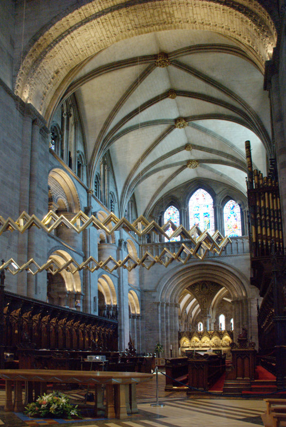 The Quire, Hereford Cathedral, Hereford, Herefordshire, England, Great Britain