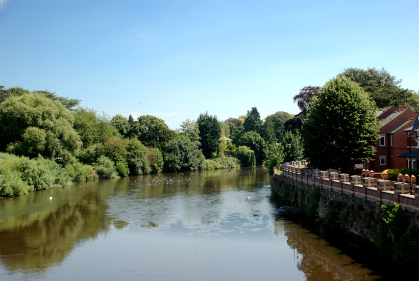 The River Wye, Hereford, Herefordshire, England, Great Britain