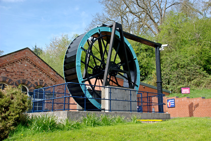 The Overshot Whaterwheel, Waterworks Museum, Hereford, Herefordshire, England, Great Britain