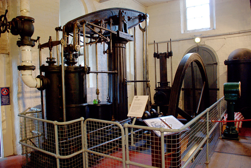 The Simpson Beam Engine, Waterworks Museum, Hereford, Herefordshire, England, Great Britain