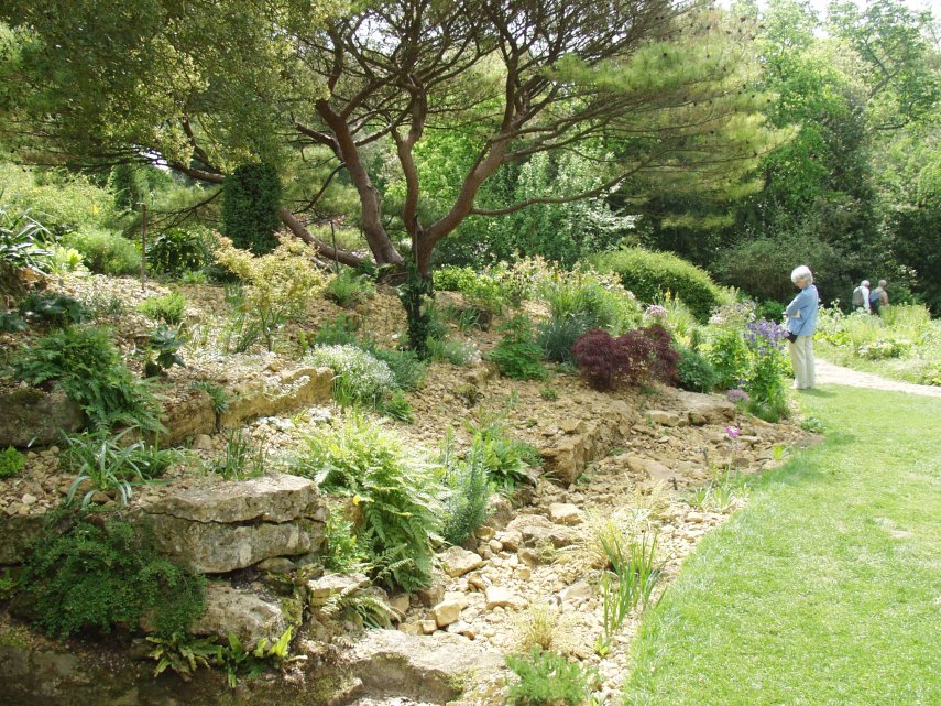 The Rock Bank, Hidcote Manor Gardens, Chipping Campden, Gloucestershire, England, Great Britain
