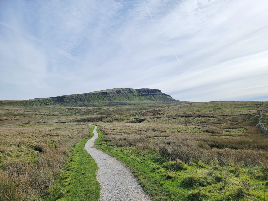 The path to Pen-y-Ghent, Yorkshire, England, Great Britain