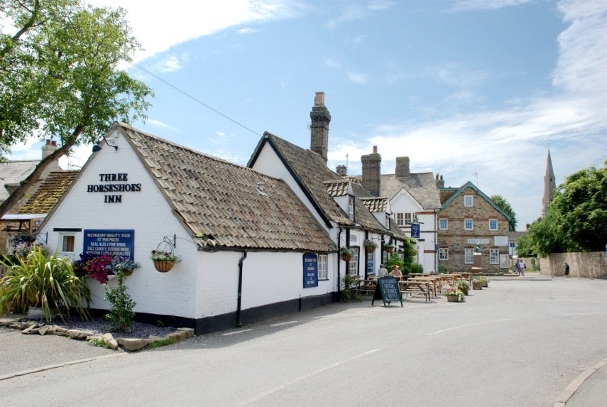 The Three Horseshoes Inn, Houghton, Huntingdonshire, England, Great Britain