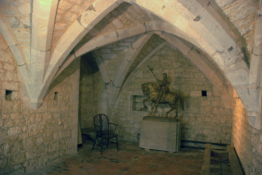 The 14th Century Crypt, Ightham Mote, Ightham, Kent, England, Great Britain