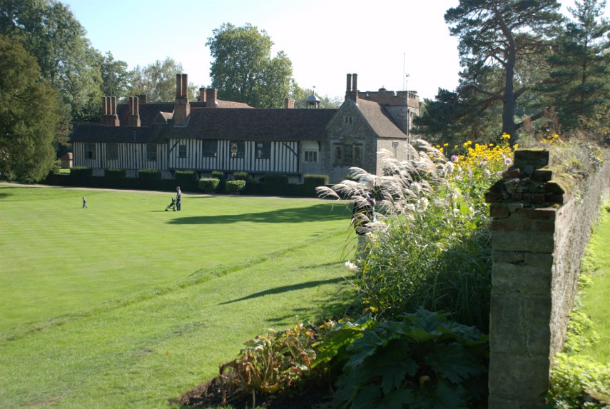 the North Lawn, Ightham Mote, Ightham, Kent, England