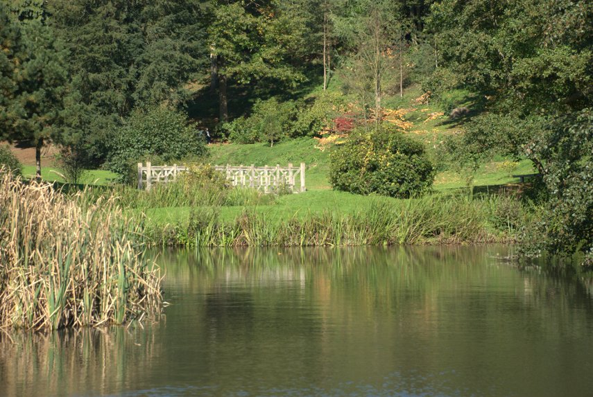 the Pond above the Cascade, Ightham Mote, Ightham, Kent, England