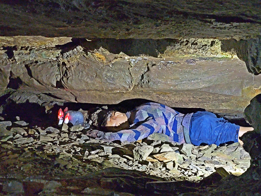 The original entrance passage, White Scar Cave, Ingleton, Yorkshire, England, Great Britain