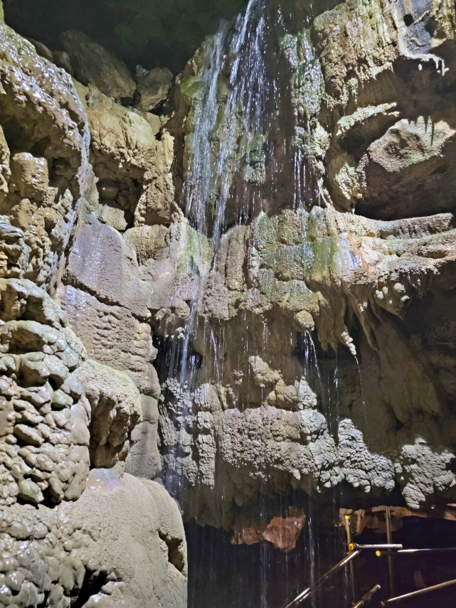 Another waterfall in the main stream passage, White Scar Cave, Ingleton, Yorkshire, England, Great Britain