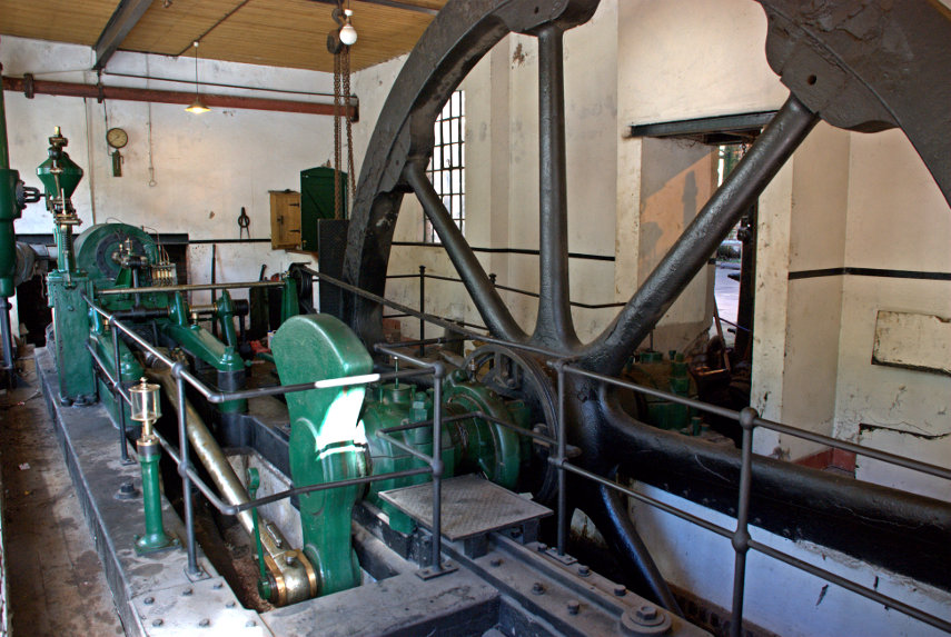 A Horizontal Steam Engine, Blists Hill, Ironbridge, Shropshire, England, Great Britain