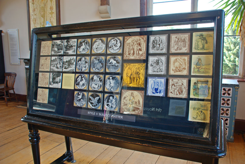 Tile displays, Jackfield Tile Museum, Ironbridge, Shropshire, England