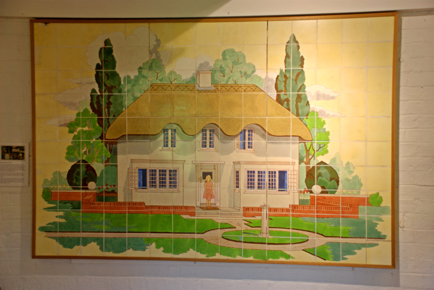 A picture composed of tiles, Jackfield Tile Museum, Ironbridge, Shropshire, England