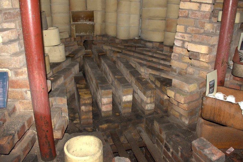 The Firing Area of a Kiln, Coalport China Museum, Ironbridge, Shropshire, England, Great Britain