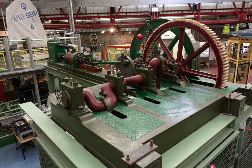 Single Cylinder Steam Engine, Enginuity, Ironbridge, Shropshire, England, Great Britain