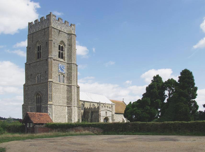 The Tower, St. Mary's Church, Kersey, Suffolk, England, Great Britain