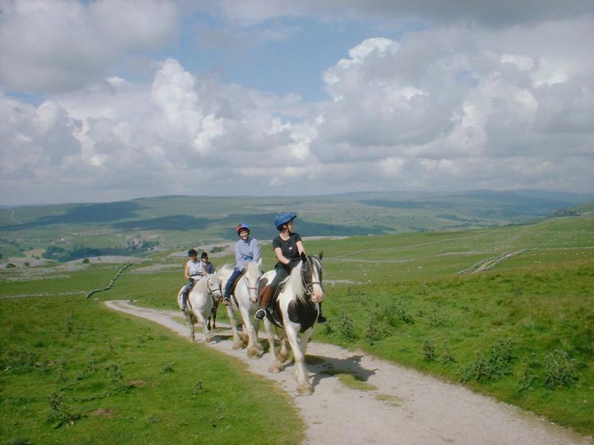 Horse riding near Wharfedale, Yorkshire Dales, North Yorkshire, England - Countryside