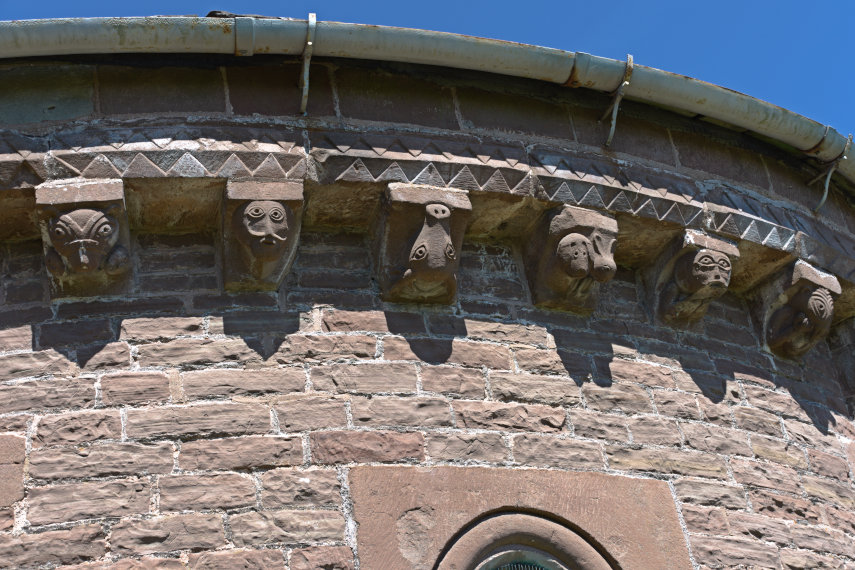 Corbels, Kilpeck Church, Herefordshire, England, Great Britain