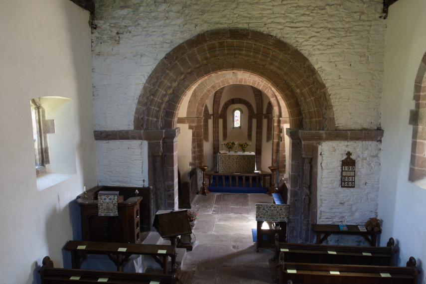 The Interior, Kilpeck Church, Herefordshire, England, Great Britain