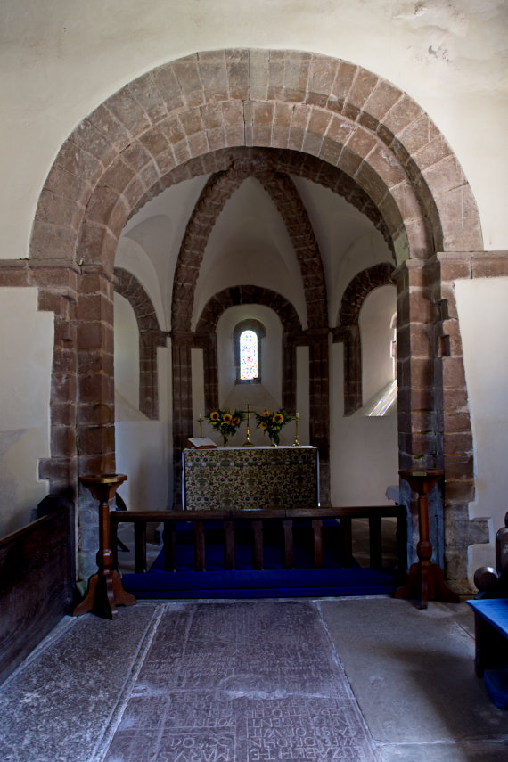 The Altar in the Apse, Kilpeck Church, Herefordshire, England, Great Britain