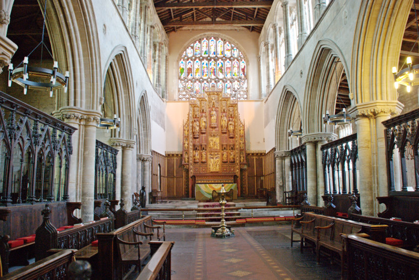 The 13th Century Chancel, Kings Lynn Minster, Norfolk, England, Great Britain