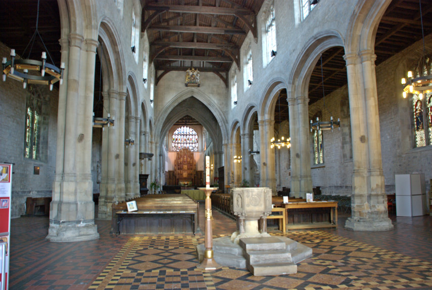 The Nave, Kings Lynn Minster, Norfolk, England, Great Britain