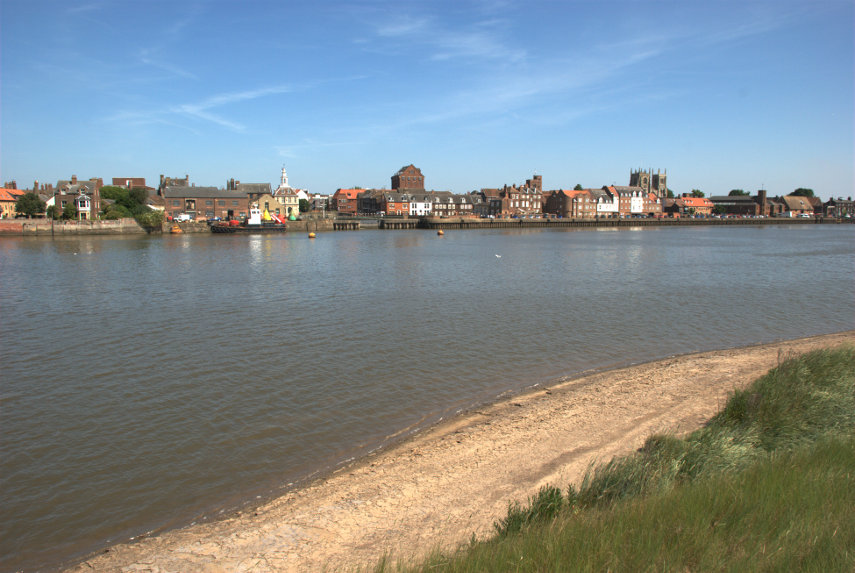Kings Lynn from across the river, Norfolk, England, Great Britain