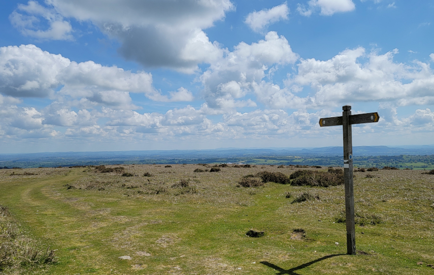 The view from the Hergest Ridge, Kington, Herefordshire, England, Great Britain